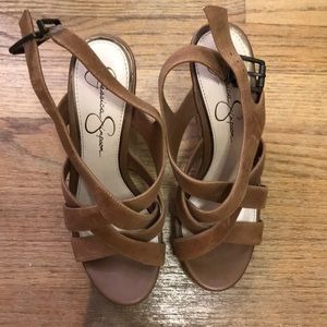 Jessica Simpson wedge sandal, caramel color